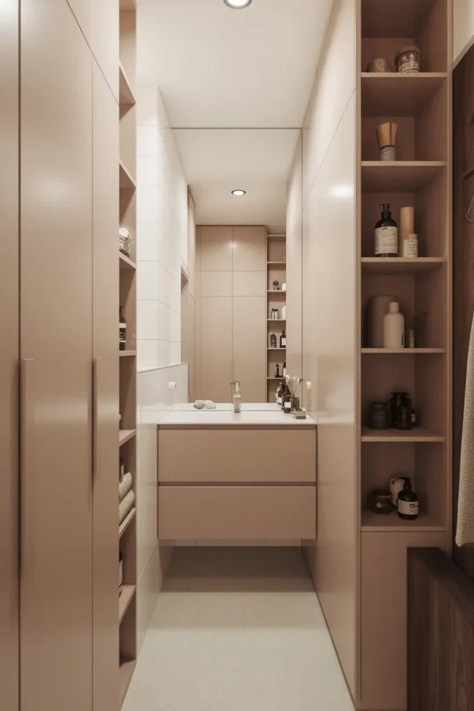 Adding Built-in Storage Solutions For Narrow Bathrooms
