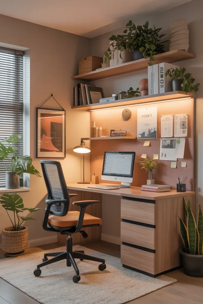 Calm + Cozy office