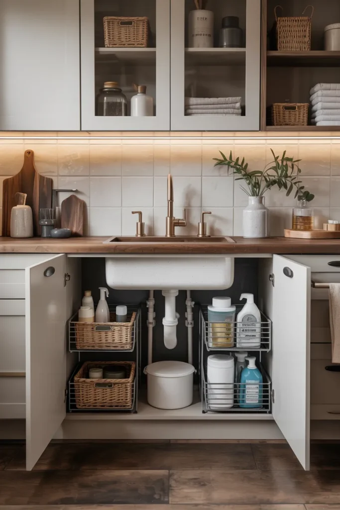 18 Creative Tiny Kitchen Ideas for a Beautiful Home 6 Creative Storage Under the Sink