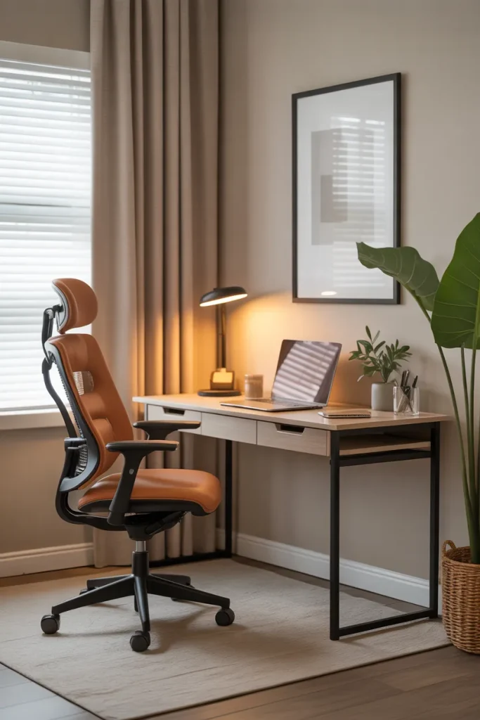 Ergonomic Chair and Desk Pairing
