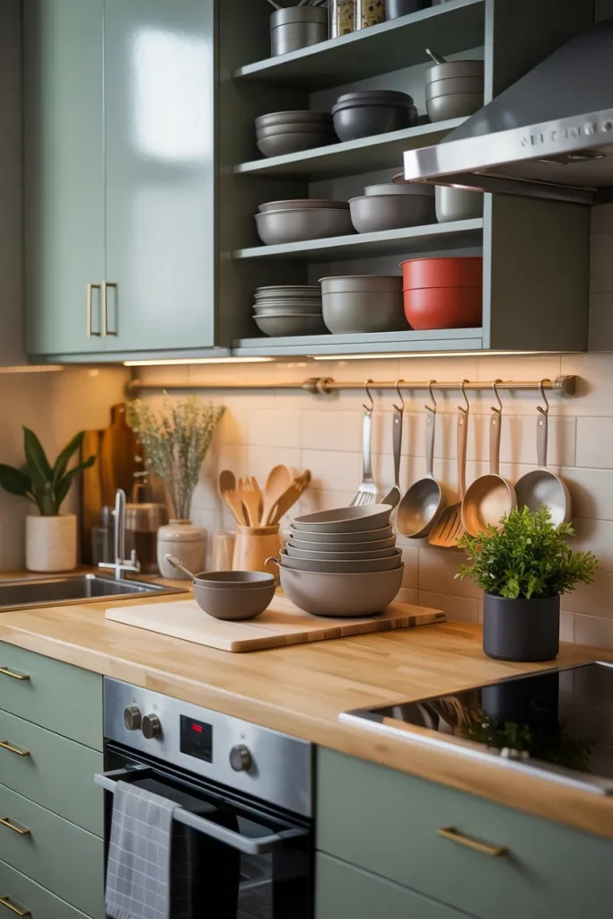 18 Creative Tiny Kitchen Ideas for a Beautiful Home 11 Nesting Kitchenware for Space Saving