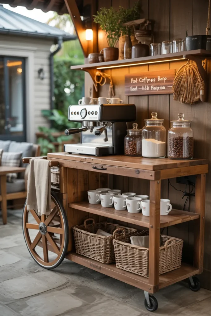Rustic Coffee Cart