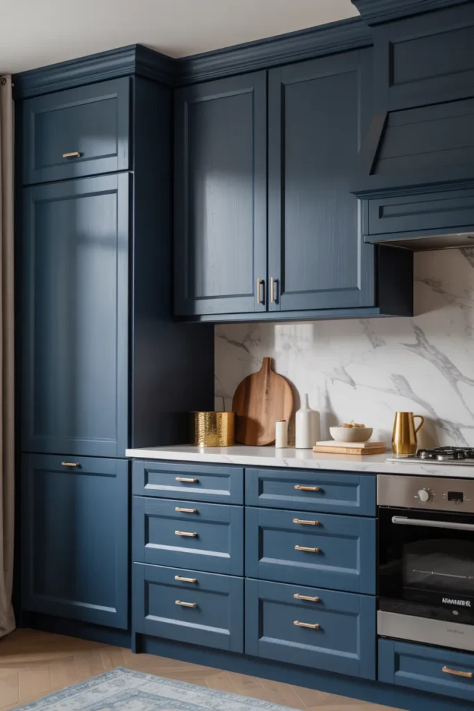 18 Creative Tiny Kitchen Ideas for a Beautiful Home 18 Shaker Navy
