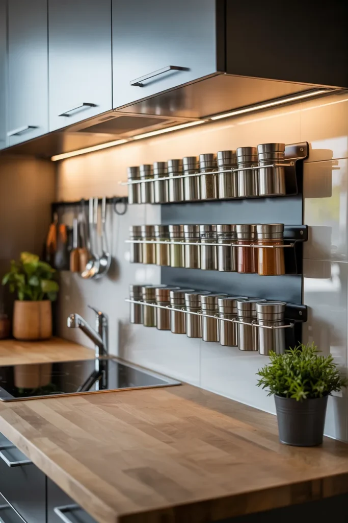 Using Magnetic Strips for Spices
