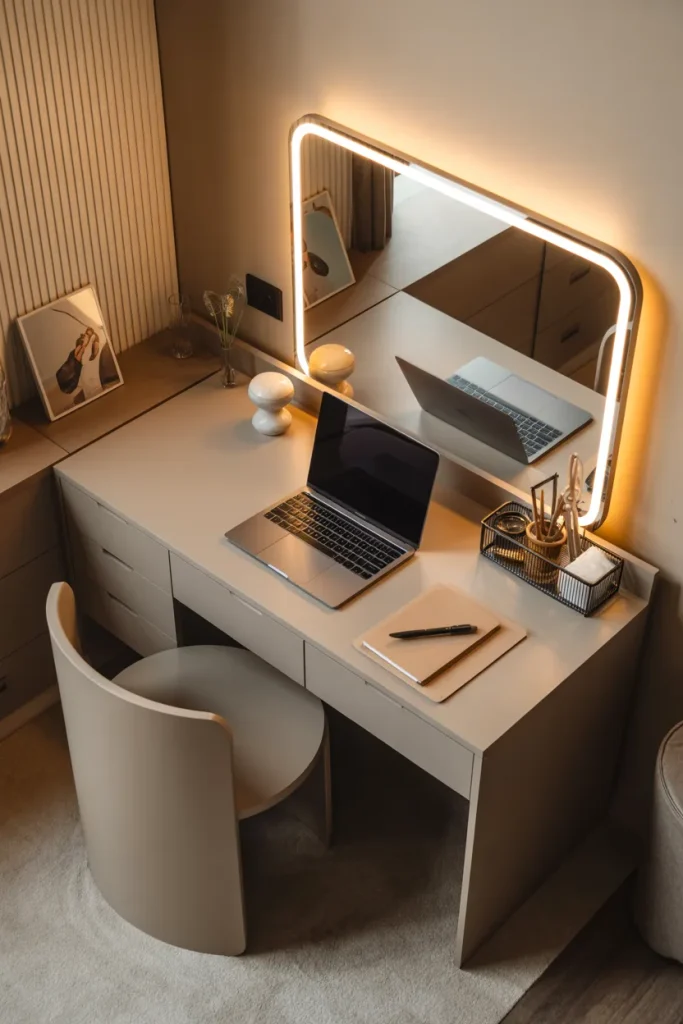 Vanity-to-Desk Setup
