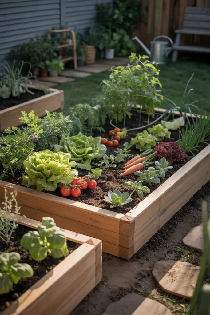 5. Raised Planter Box for Vegetables with Outdoor Planter Box Ideas