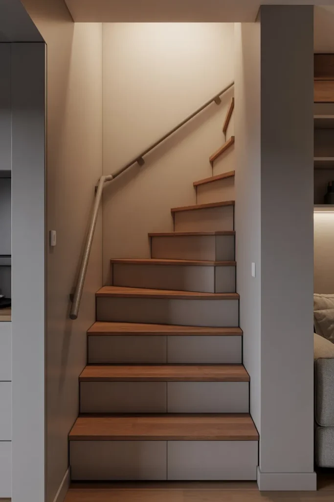 Compact L-Shaped Staircases