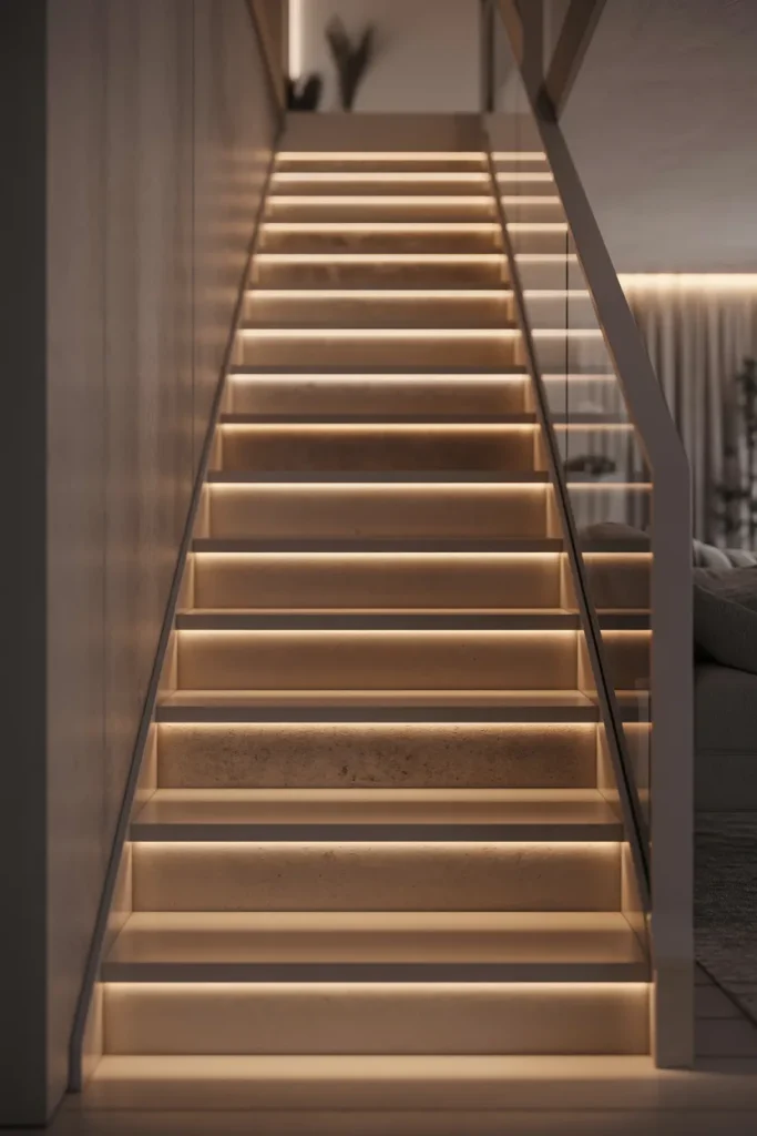 Integrated Planters Along the Stairs