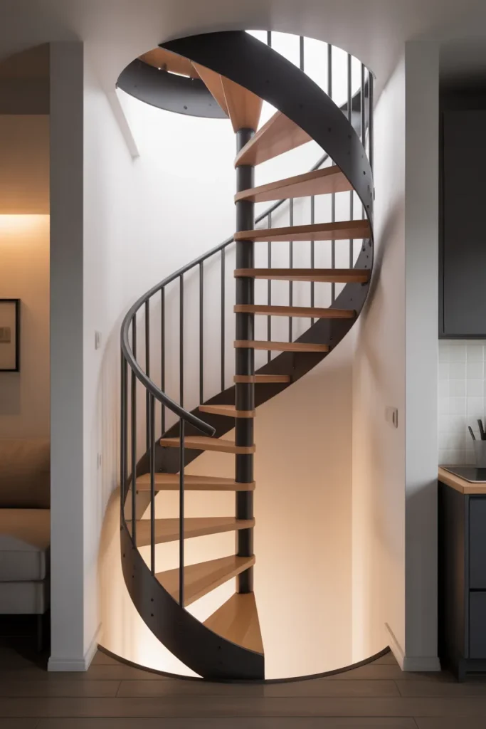 Space-Saving Spiral Staircases