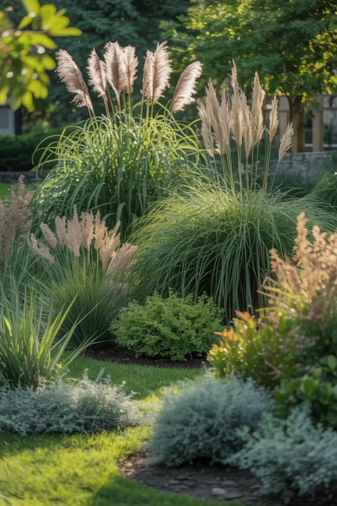 Tall Ornamental Grasses as an Upper Layer in the Garden
