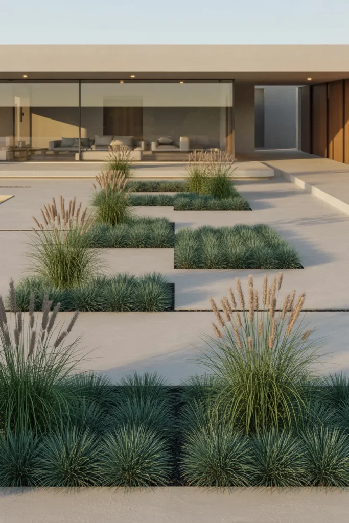 The Minimalist Modern Masterpiece in Ornamental Grasses